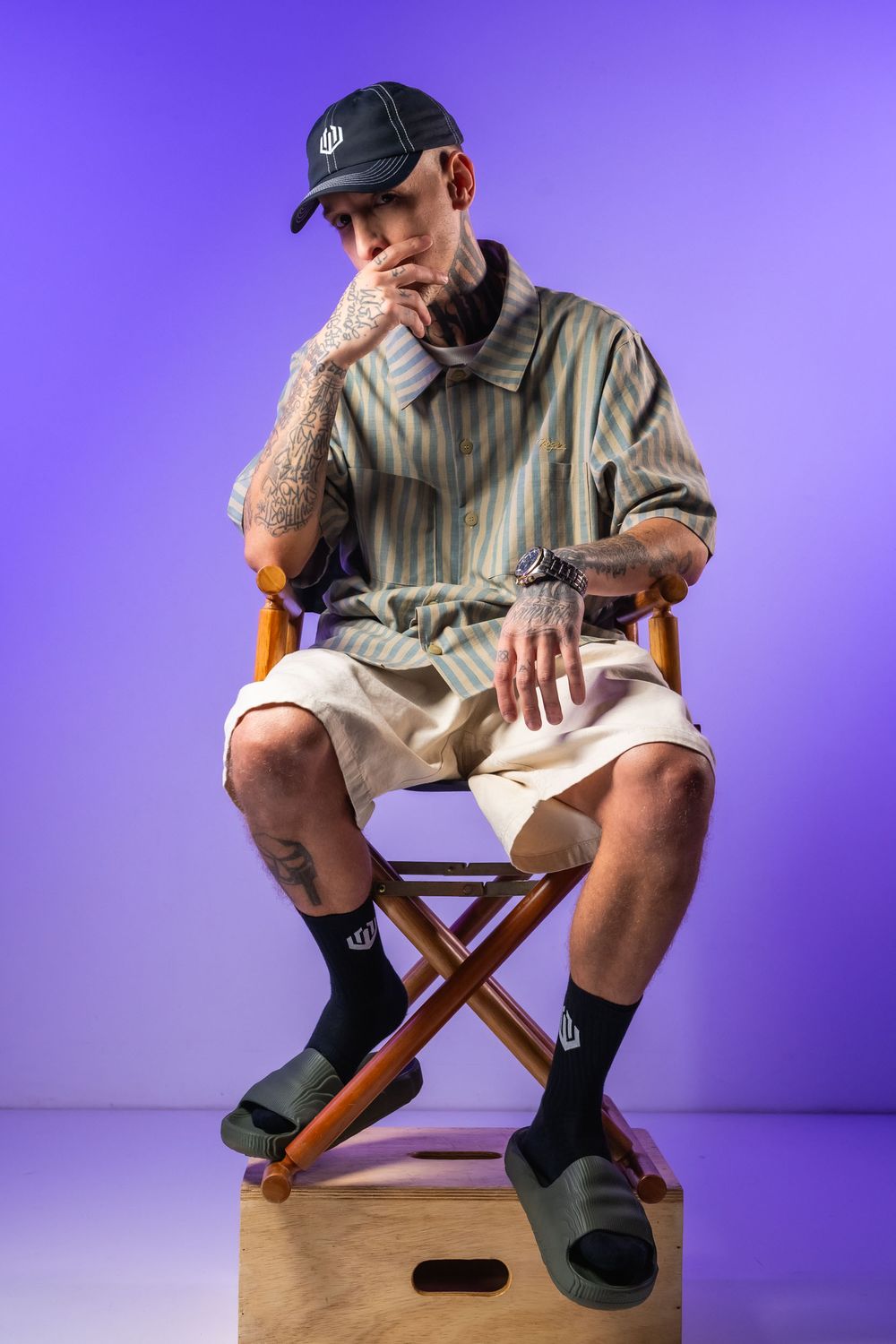 CAMISA OVER TRICOLINE JOHN ROGER - LISTRADO