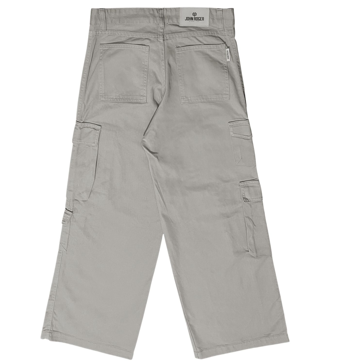 CALÇA FEMININA WIDE LEG CARGO JOHN ROGER - OFF WHITE
