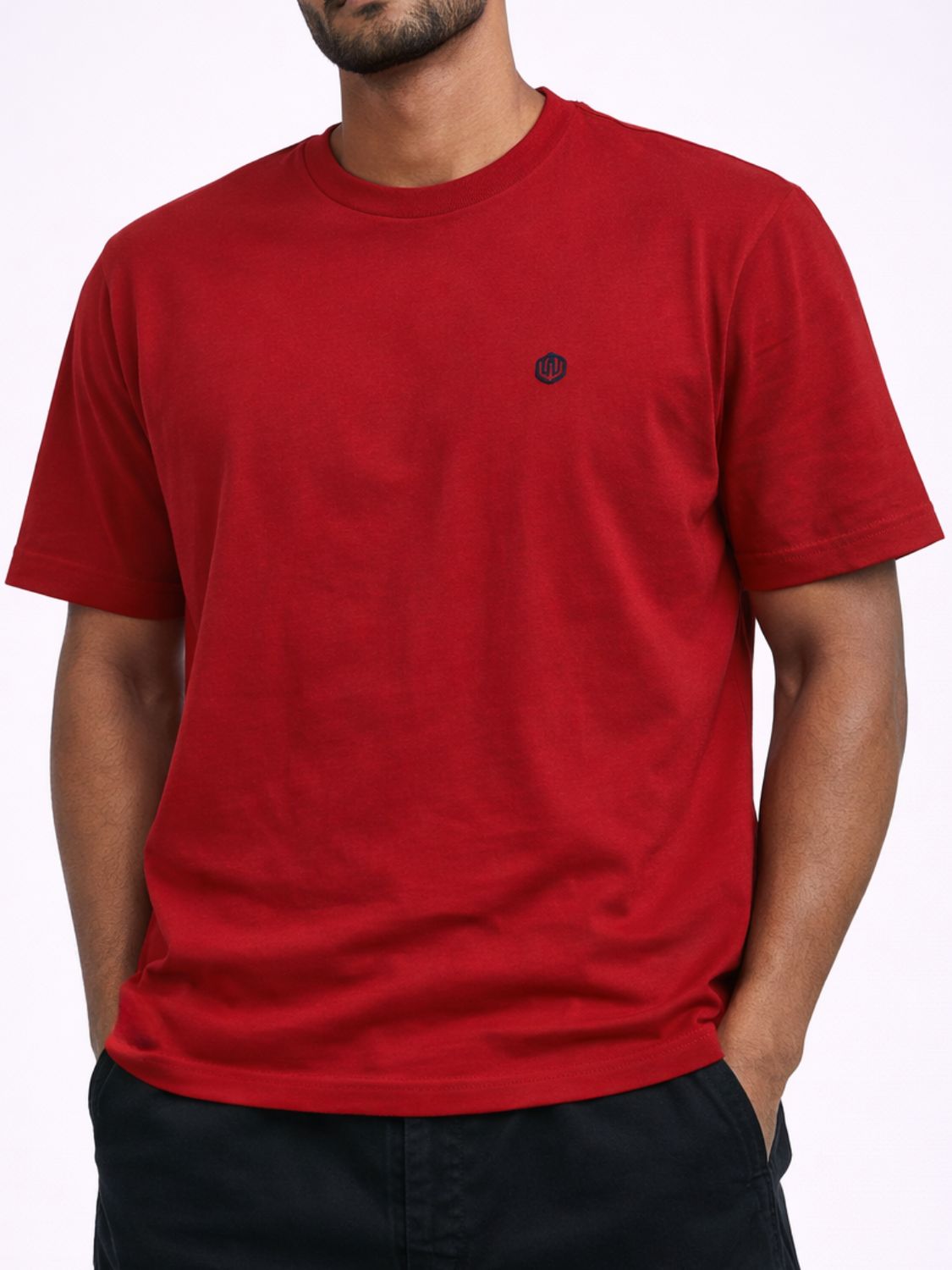 CAMISETA STRETCH PATCH JOHN ROGER - VERMELHO