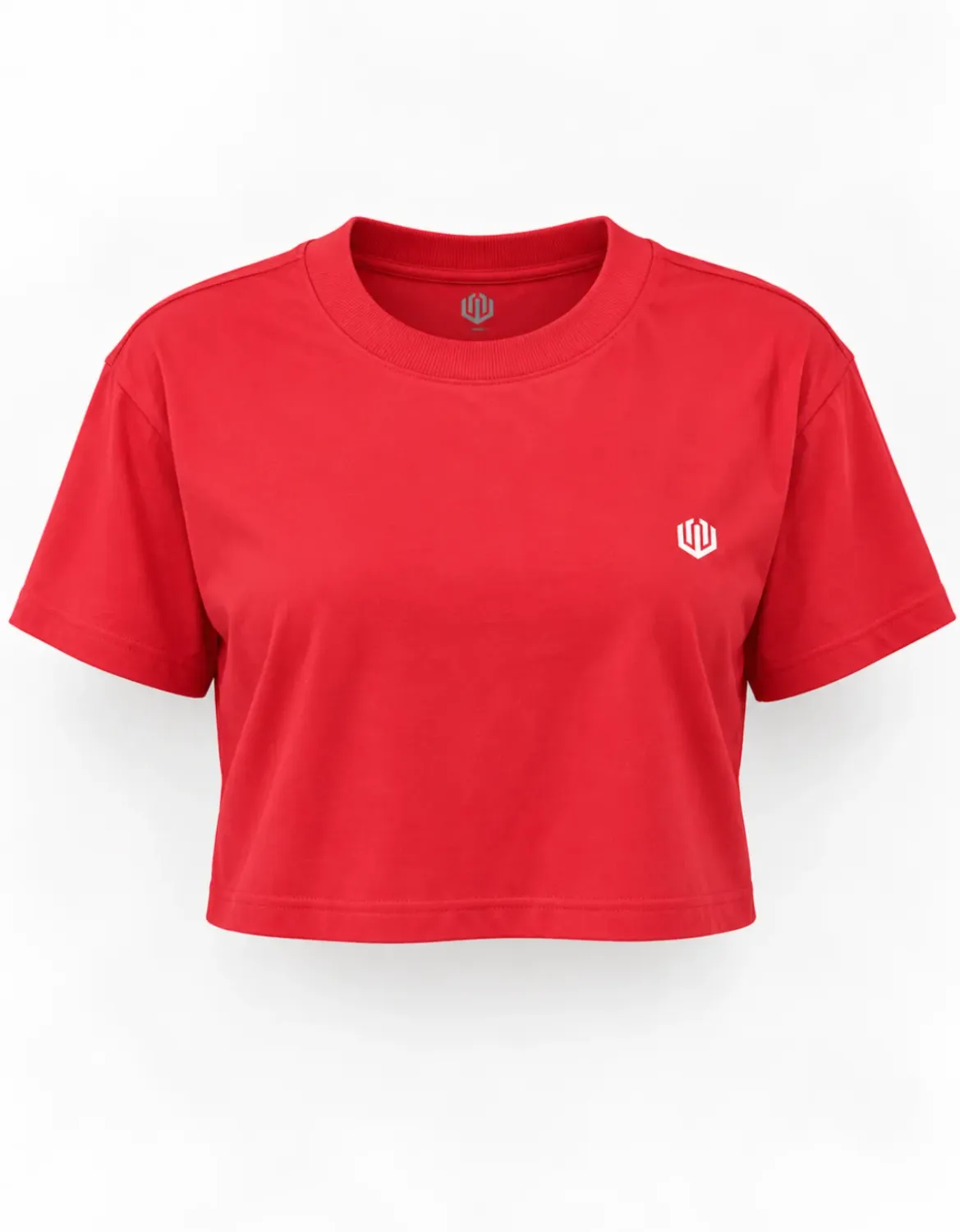 CROPPED OVERSIZED BASIC LIGHT JOHN ROGER LOGO STYLE - VERMELHO SUCRE