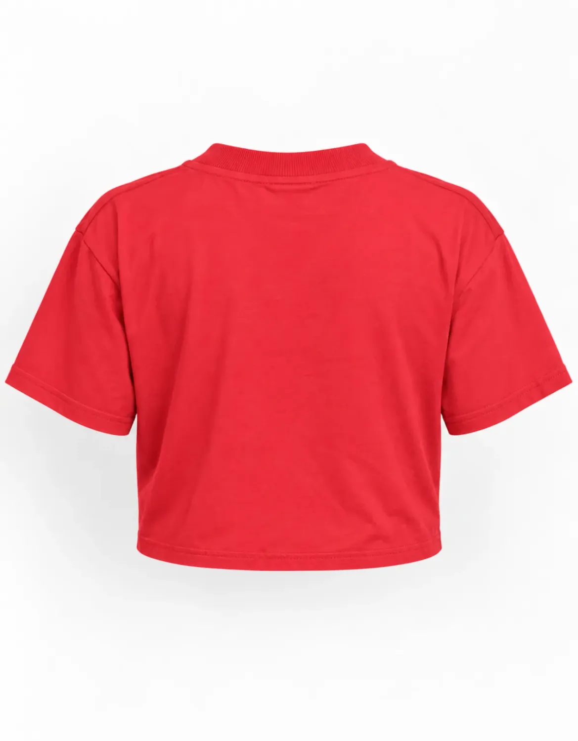 CROPPED OVERSIZED BASIC LIGHT JOHN ROGER LOGO STYLE - VERMELHO SUCRE