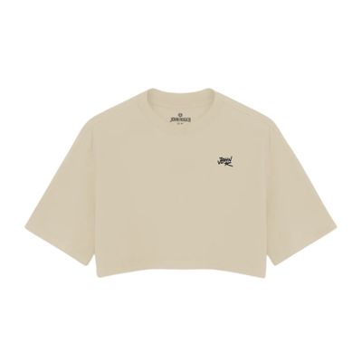 CROPPED OVERSIZED BASIC LIGHT JOHN ROGER LOGO STYLE - AVEIA