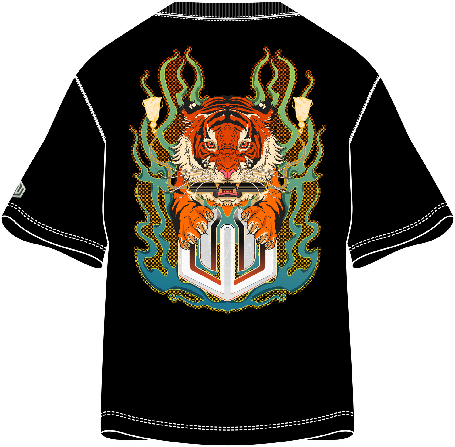 CAMISETA MALHÃO OVERSIZED TIGER - PRETO