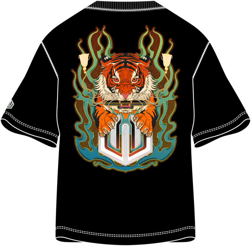 CAMISETA MALHÃO OVERSIZED TIGER - PRETO