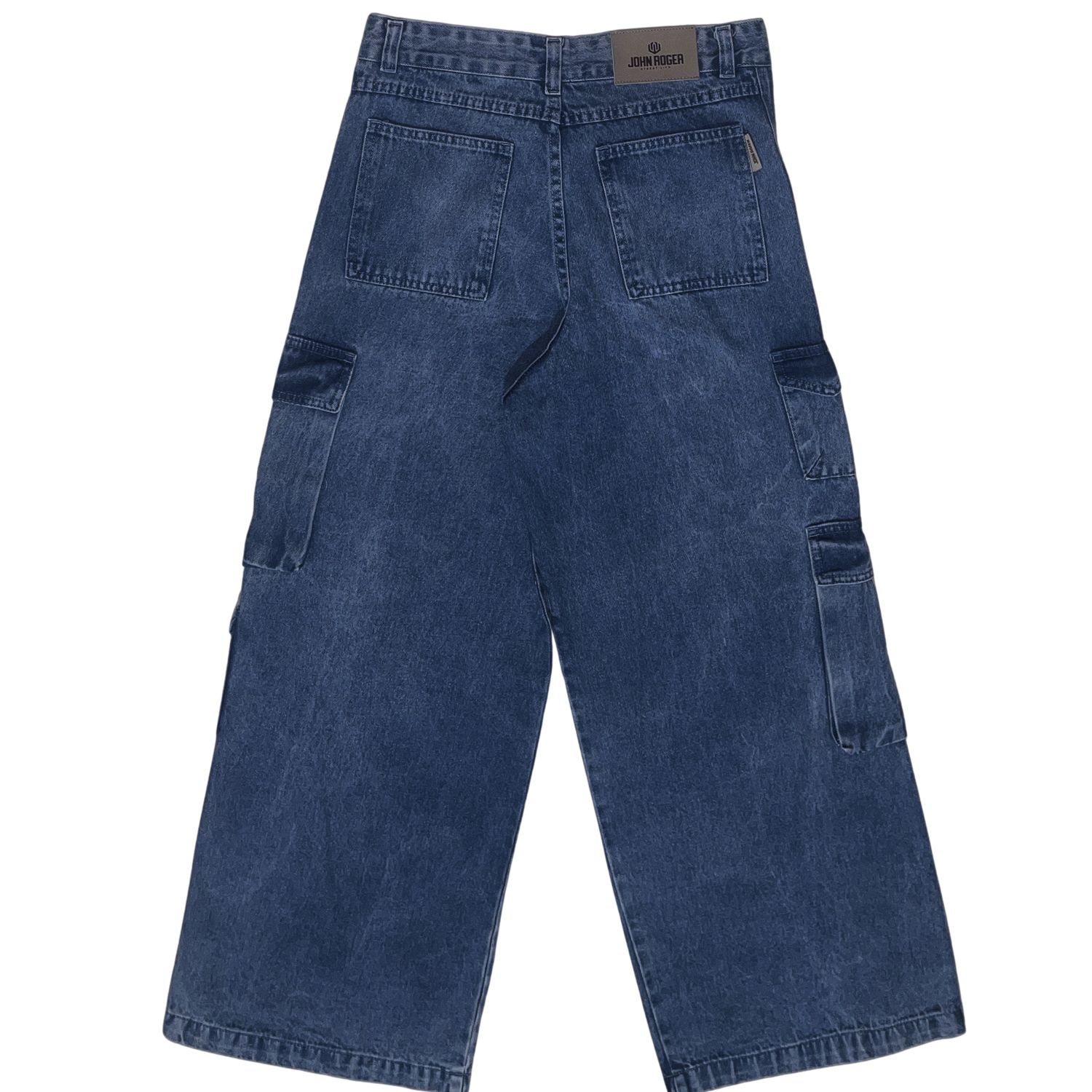 CALÇA FEMININA CARGO JEANS WIDE LEG JOHN ROGER - USED SUJINHO