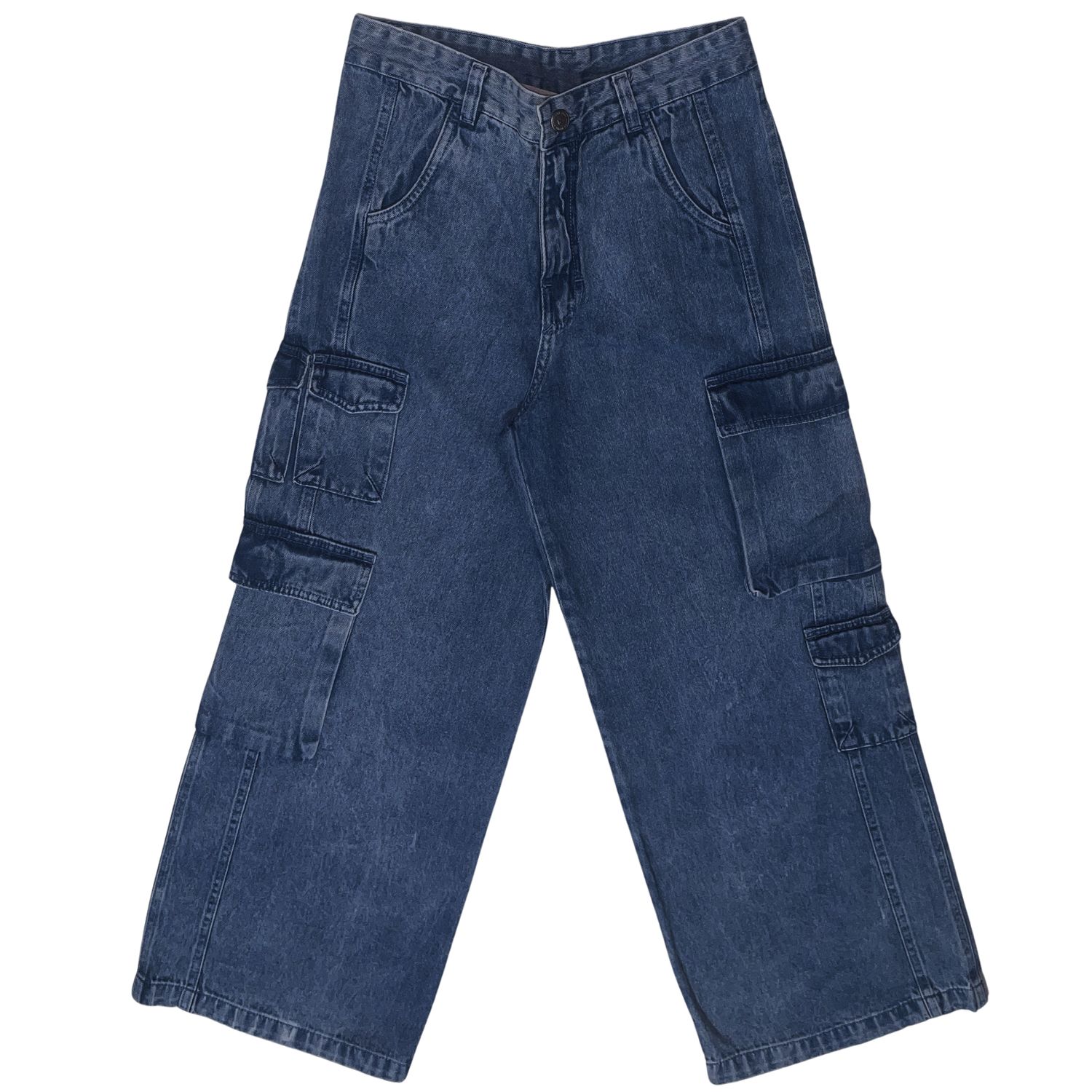 CALÇA FEMININA CARGO JEANS WIDE LEG JOHN ROGER - USED SUJINHO