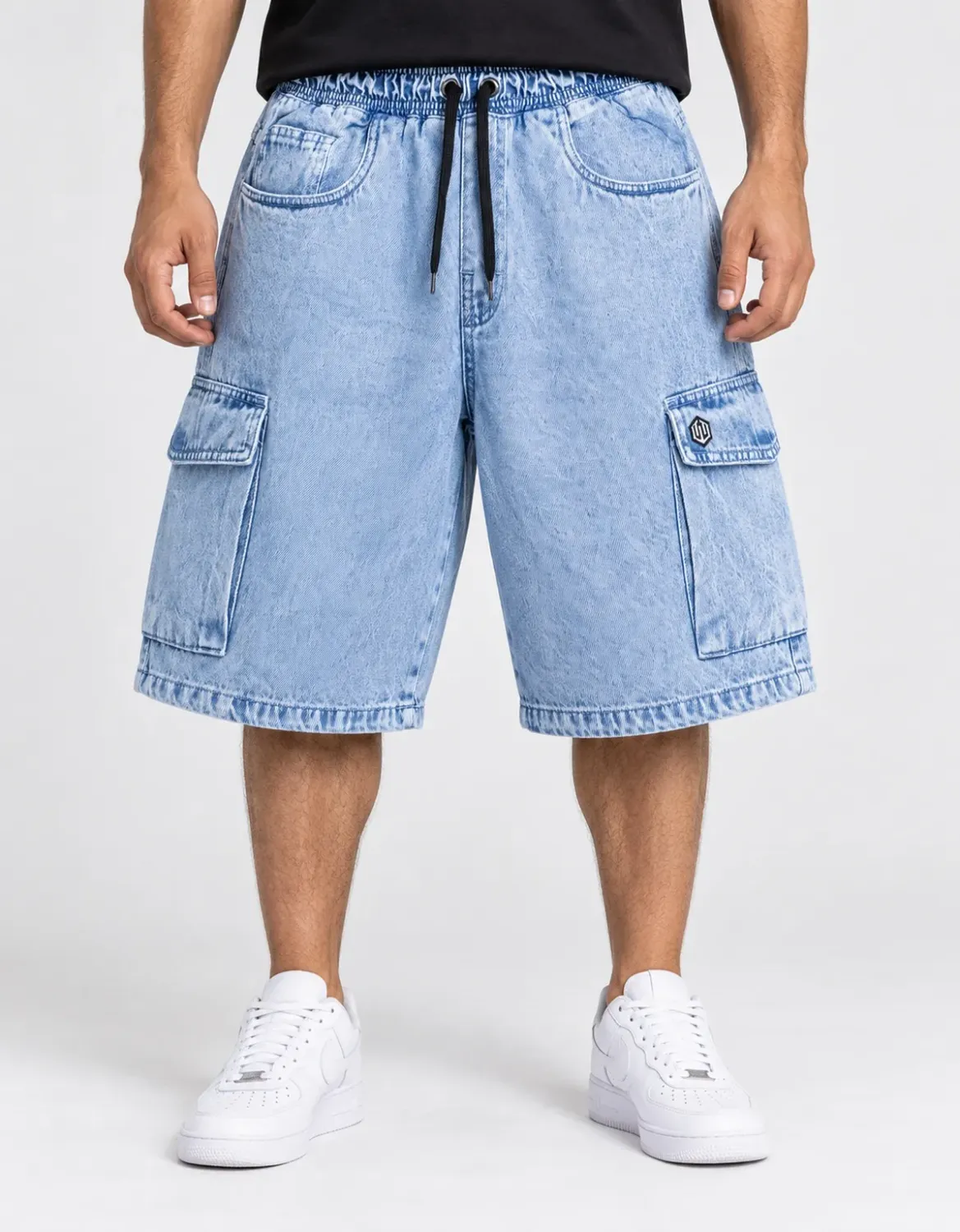 BERMUDA BAGGY CARGO JEANS JOHN ROGER - DELAVE MARMORE