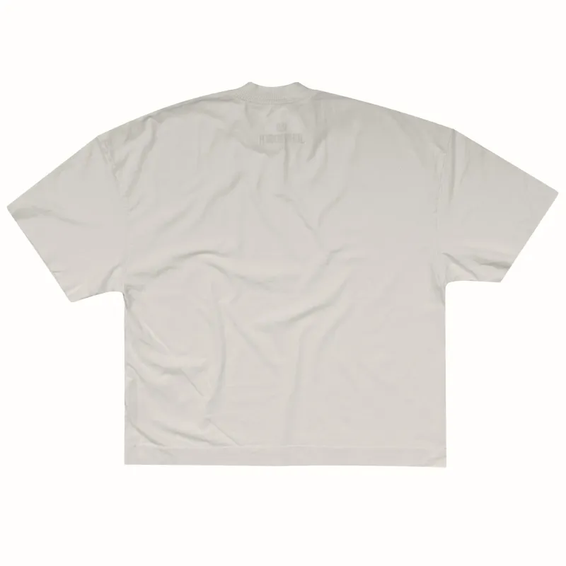 CAMISETA BOXY LAVADO JOHN ROGER SIGNATURE - OFF WHITE