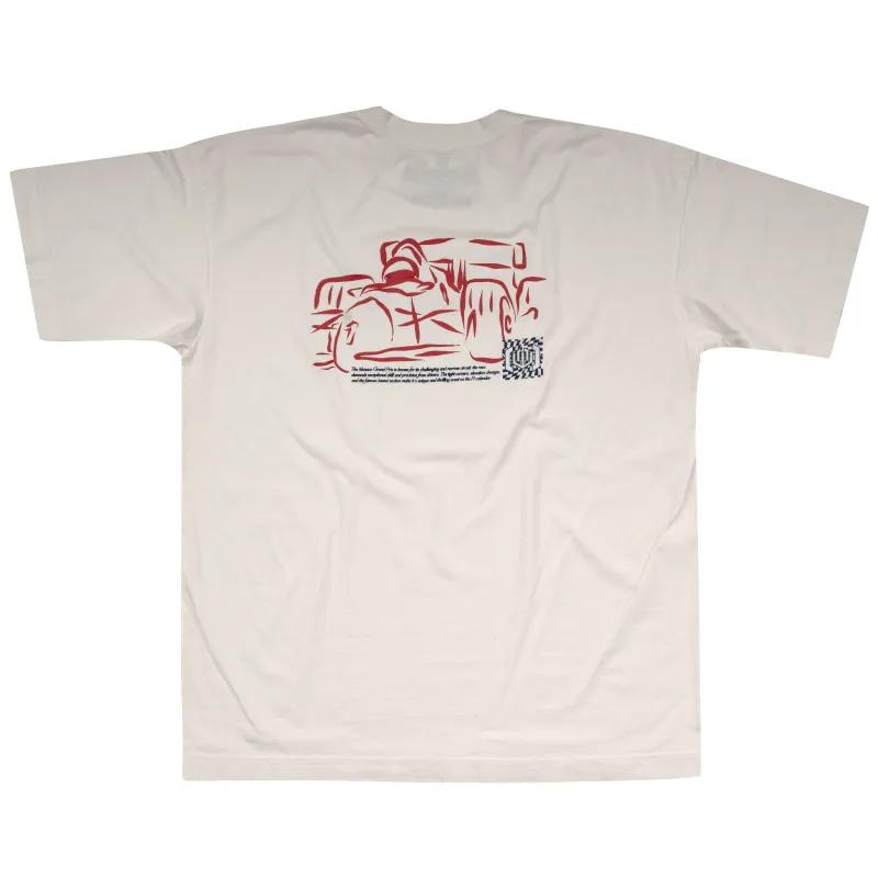 CAMISETA HEAVY OVERSIZED LAVADO JOHN ROGER RACING CLUB - OFF WHITE