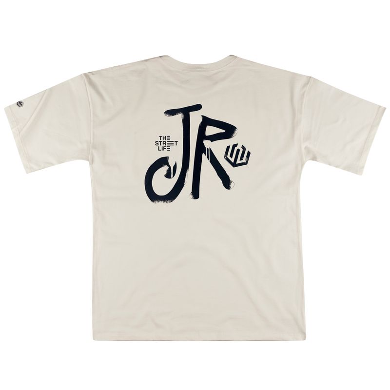 CAMISETA MALHÃO OVERSIZED SPRAY JR - OFF WHITE