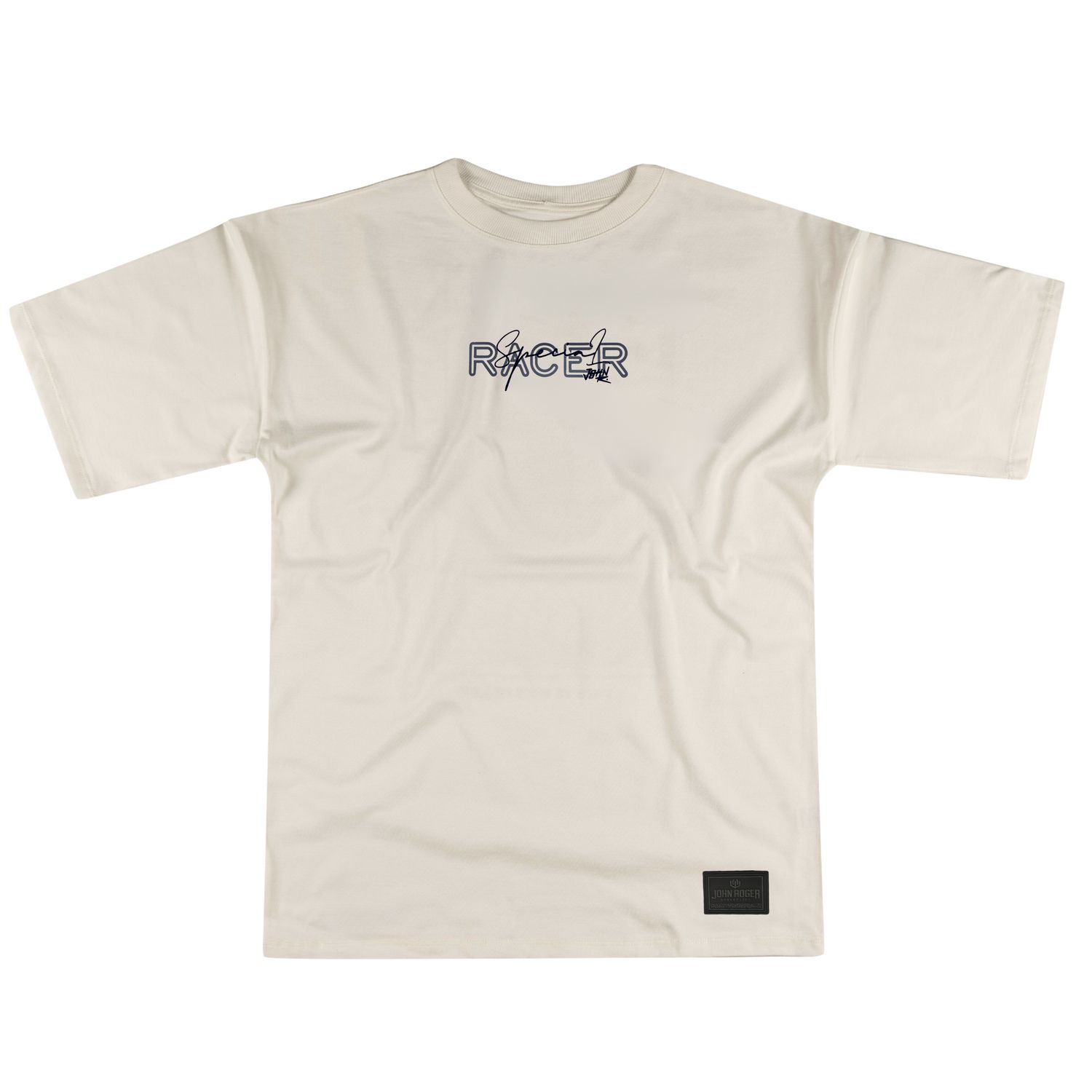 CAMISETA MALHÃO OVERSIZED RACER JOHN ROGER - OFF WHITE