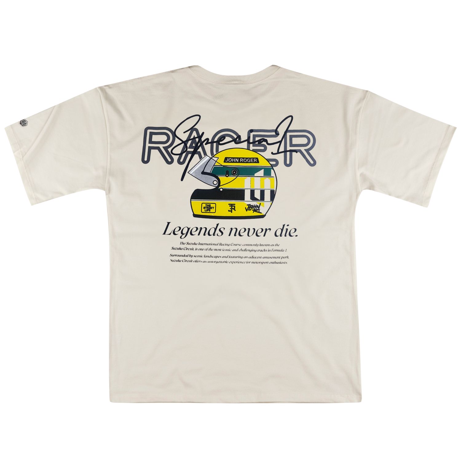 CAMISETA MALHÃO OVERSIZED RACER JOHN ROGER - OFF WHITE
