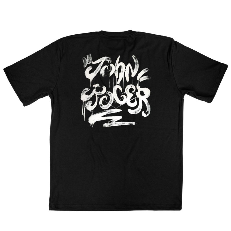 CAMISETA SUEDINE REGULAR SPRAY - PRETO