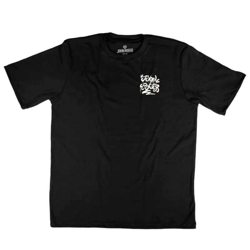 CAMISETA SUEDINE REGULAR SPRAY - PRETO