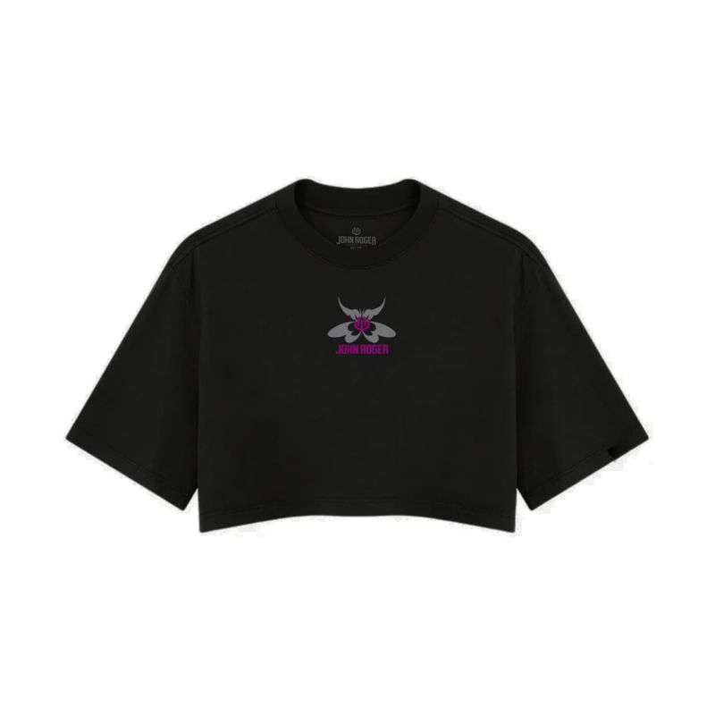 CROPPED OVERSIZED BUTTERFLY JOHN ROGER - PRETO