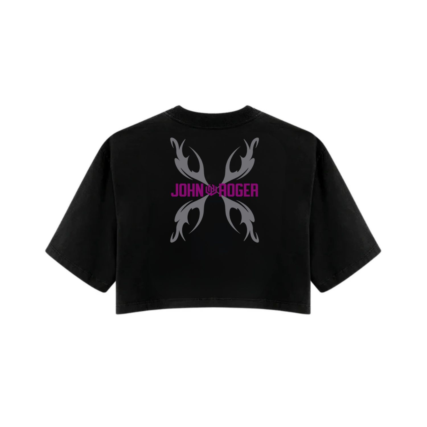CROPPED OVERSIZED BUTTERFLY JOHN ROGER - PRETO