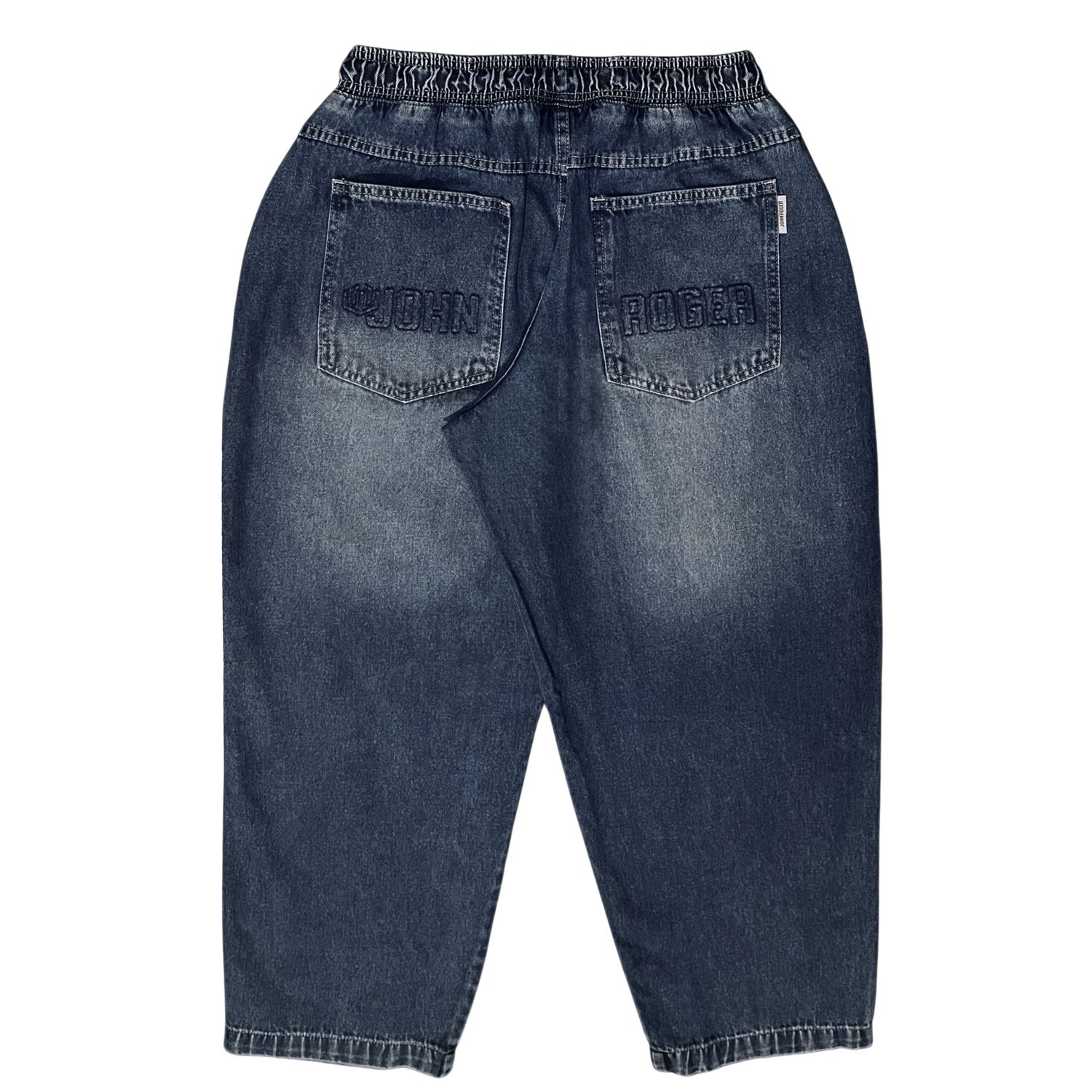 CALÇA BAGGY ELASTICO JEANS BORDADO JOHN ROGER - USED SUJINHO