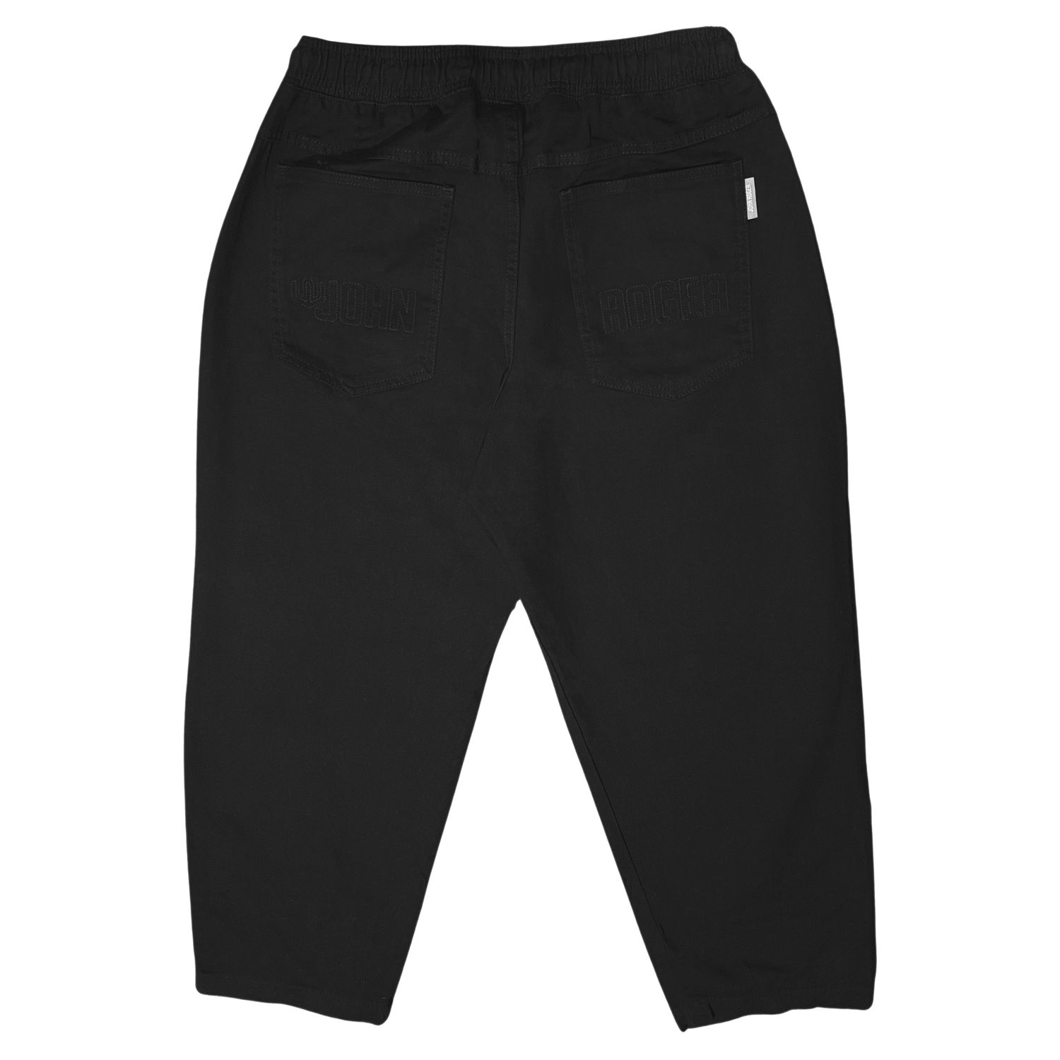 CALÇA BAGGY ELASTICO SARJA BORDADO JOHN ROGER - PRETO