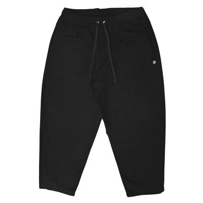 CALÇA BAGGY ELASTICO SARJA BORDADO JOHN ROGER - PRETO