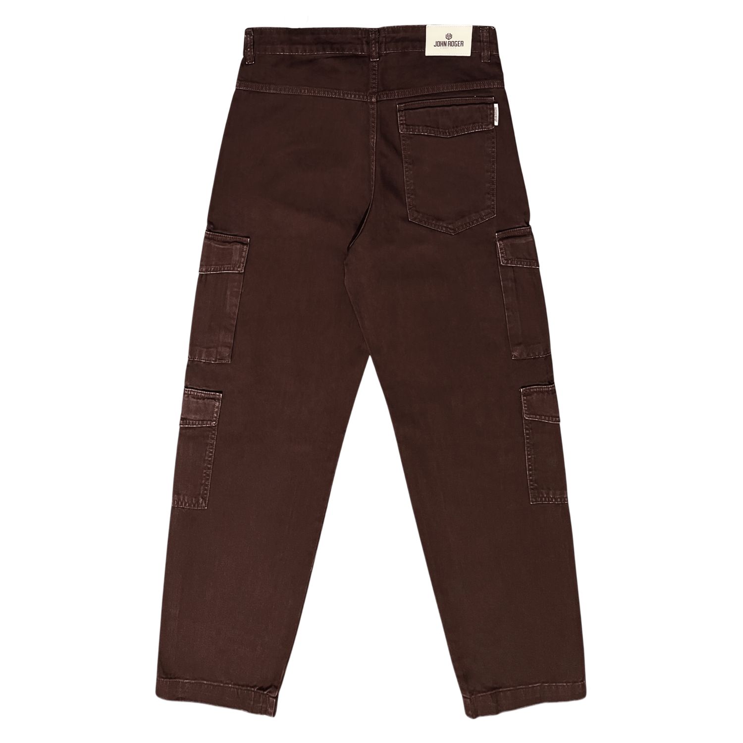 CALÇA COZ OVERSIZED CARGO SARJA JOHN ROGER - MARROM DELAVE