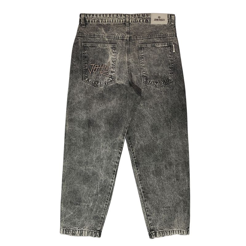 CALÇA JEANS CÓZ OVERSIZED JOHN ROGER - BLACK SUJINHO