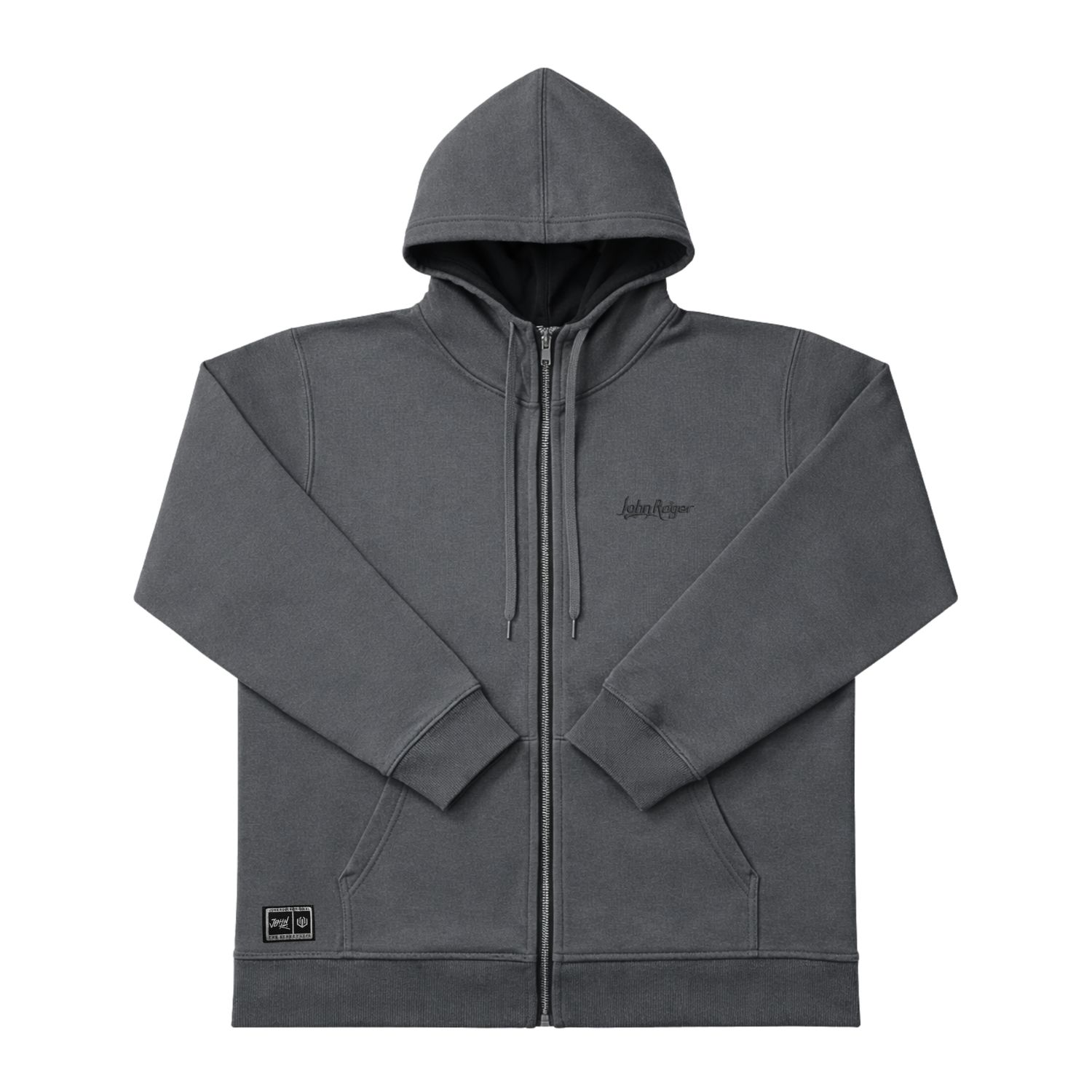 MOLETOM CANGURU ZÍPER GOLA ALTA BORDADO JOHN ROGER - CHUMBO