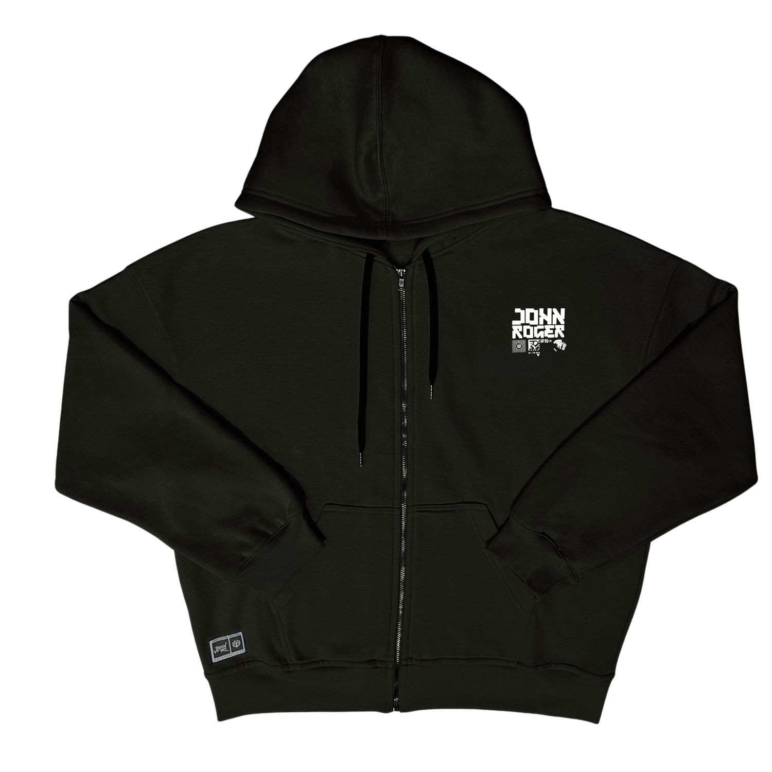 MOLETOM BOXY ZÍPER JOHN ROGER CODE - PRETO