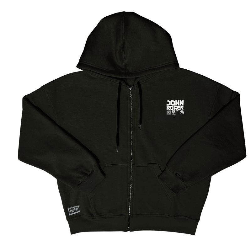 MOLETOM BOXY ZÍPER JOHN ROGER CODE - PRETO