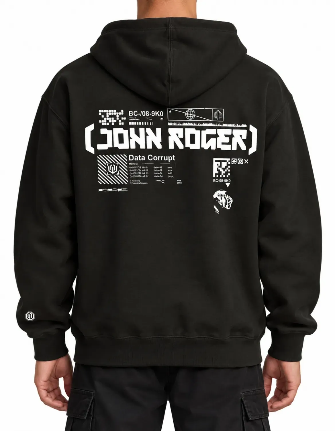MOLETOM ZÍPER JOHN ROGER CODE - PRETO