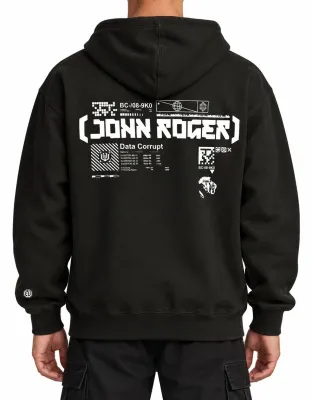 MOLETOM ZÍPER JOHN ROGER CODE - PRETO