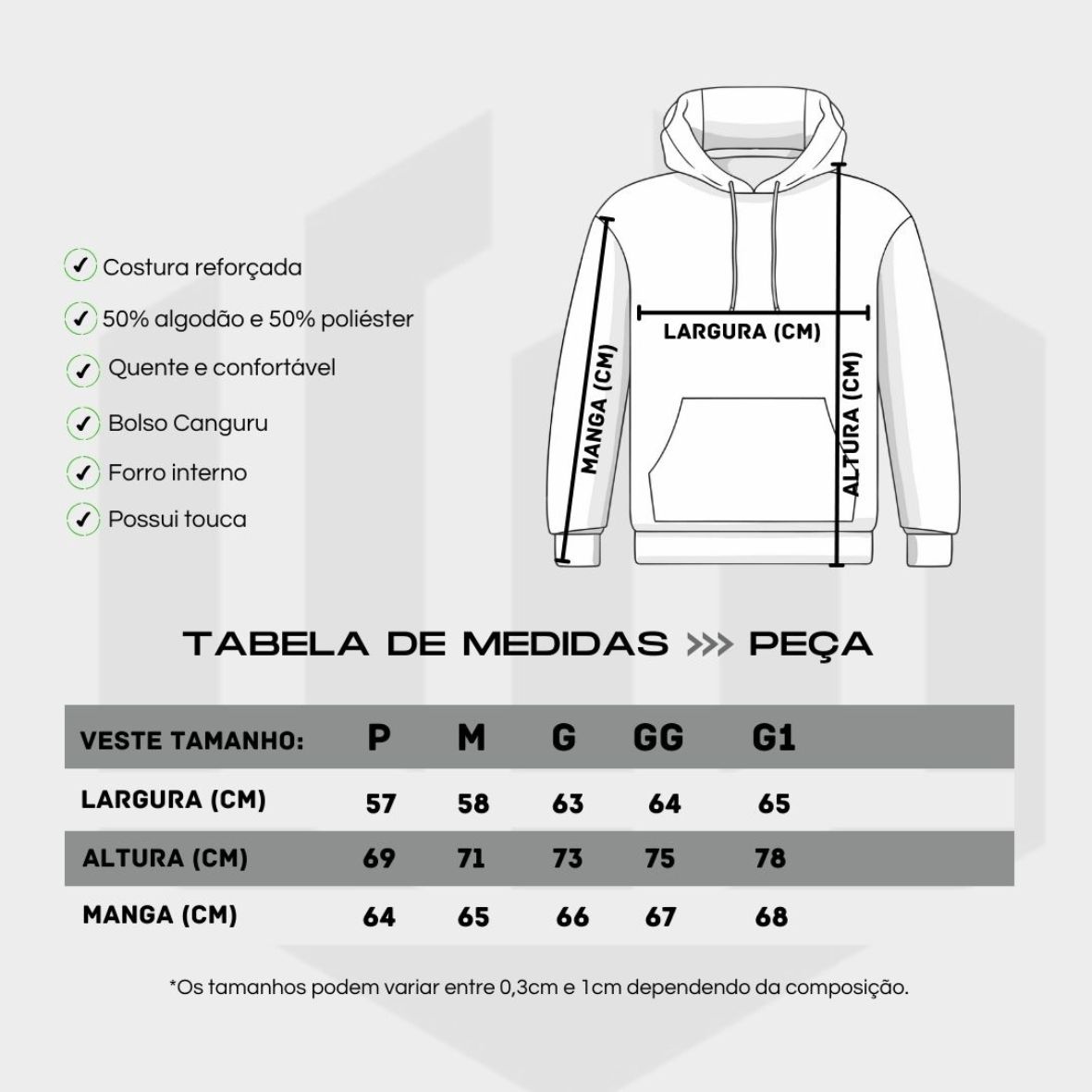 MOLETOM ZÍPER REGULAR BORDADO JOHN ROGER - PRETO
