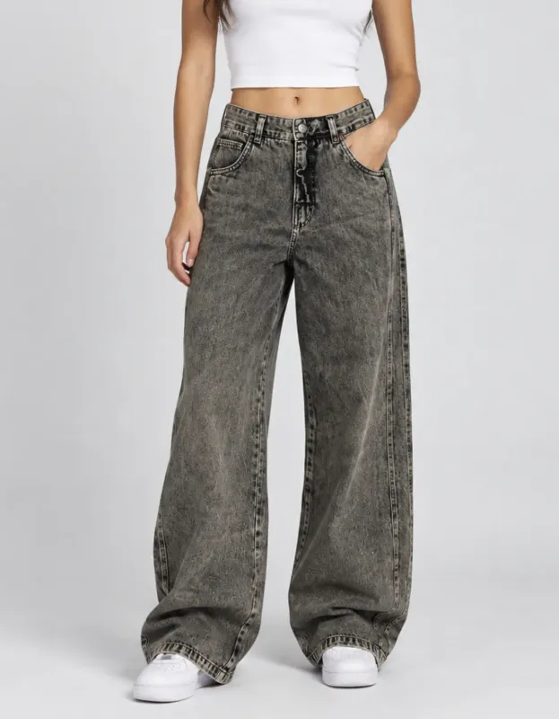 CALÇA FEMININA WIDE LEG JOHN ROGER - BLACK SUJINHO