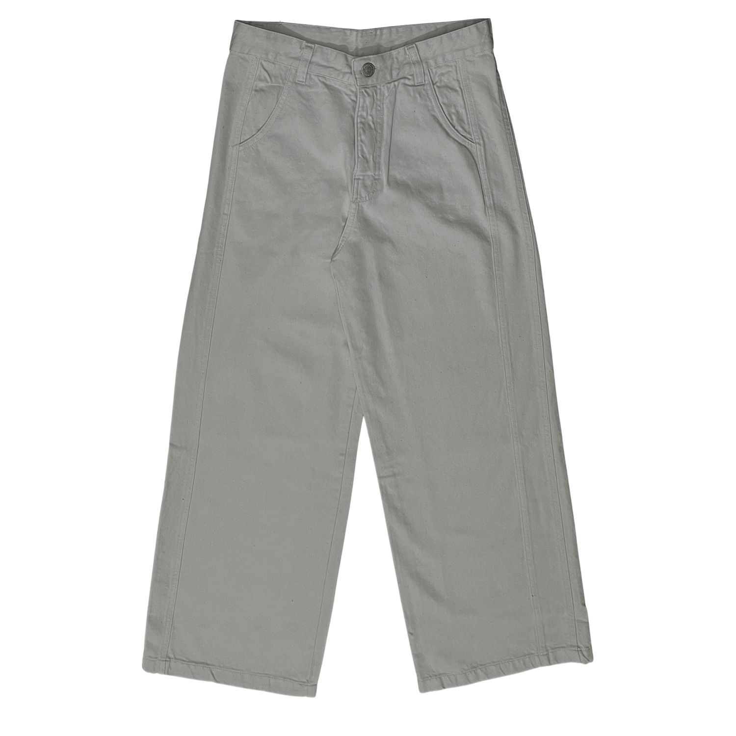 CALÇA FEMININA WIDE LEG SARJA JOHN ROGER - OFF WHITE