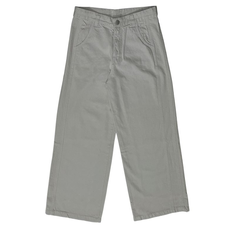 CALÇA FEMININA WIDE LEG SARJA JOHN ROGER - OFF WHITE