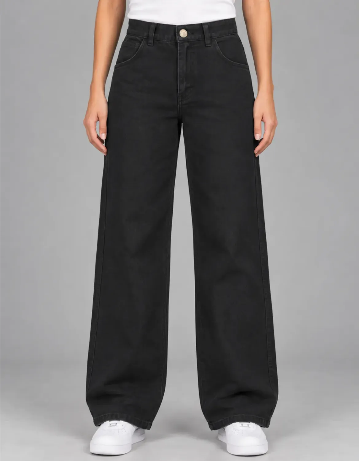 CALÇA FEMININA WIDE LEG JOHN ROGER - BLACK