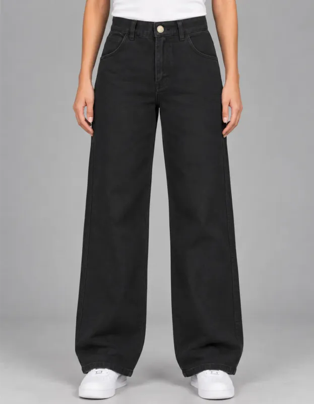 CALÇA FEMININA WIDE LEG JOHN ROGER - BLACK