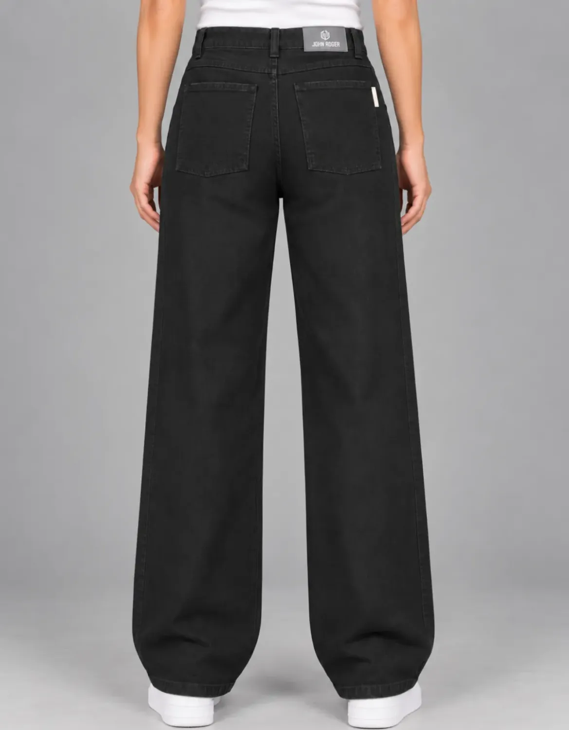 CALÇA FEMININA WIDE LEG JOHN ROGER - BLACK