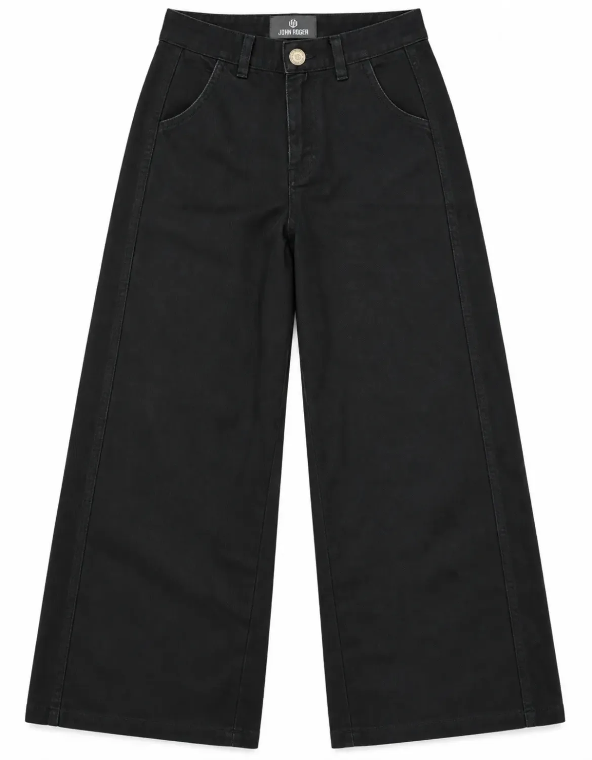 CALÇA FEMININA WIDE LEG JOHN ROGER - BLACK