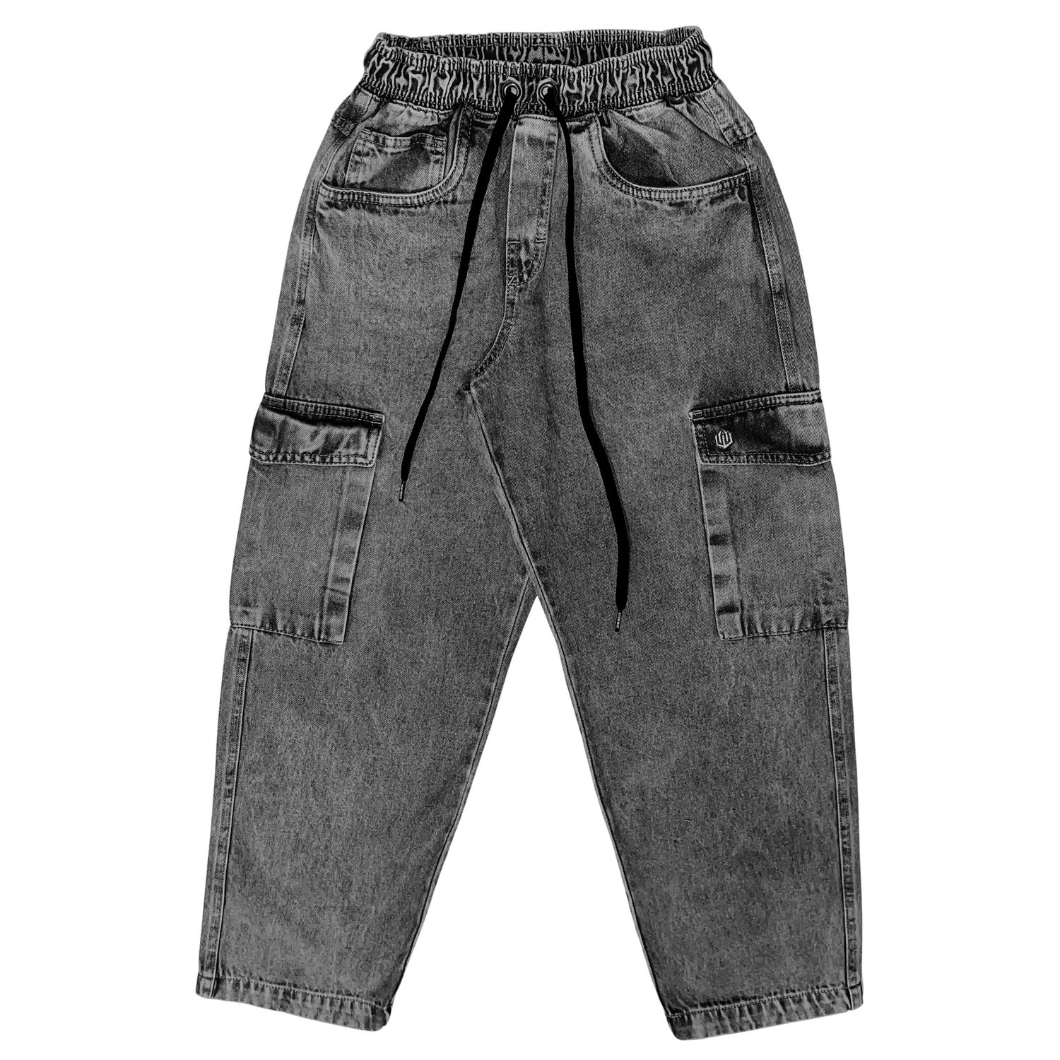 CALCA STRAITH CARGO JUVENIL JOHN ROGER - BLACK MARMORIZADO