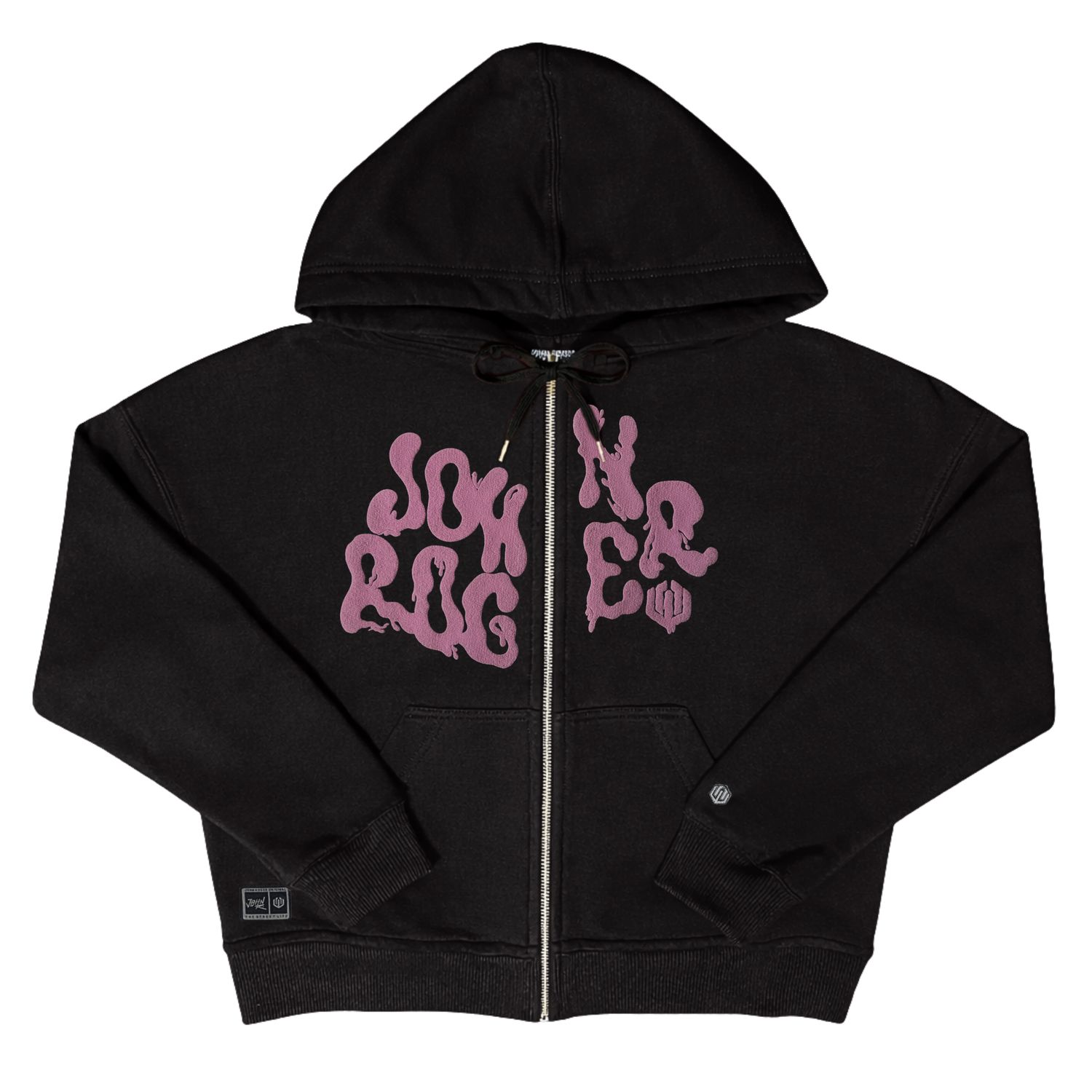 MOLETOM BOXY FEMININO ZÍPER JOHN ROGER - PRETO