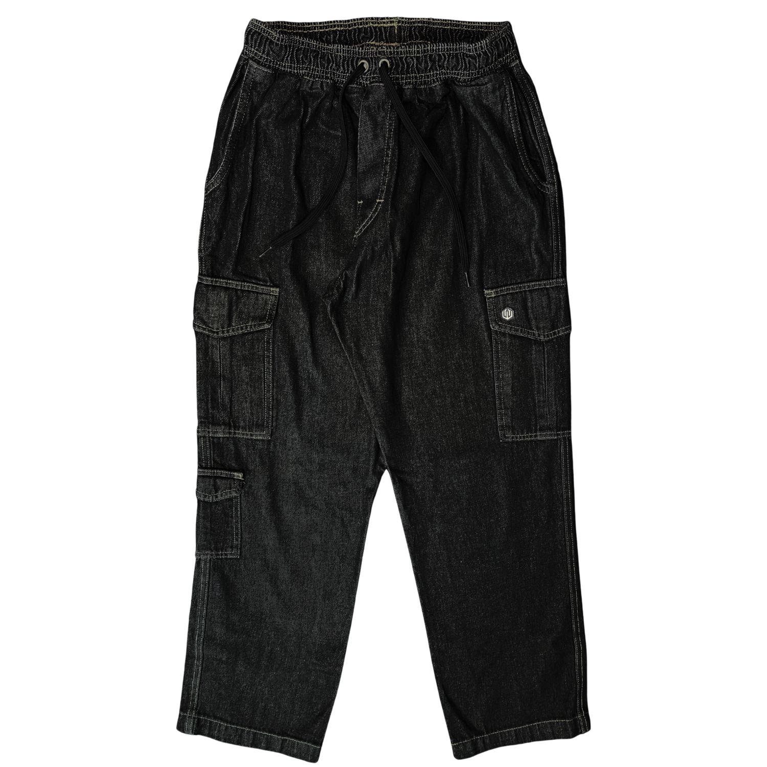 CALÇA CARGO JEANS NEW POCKETS JOHN ROGER - BLACK STONED