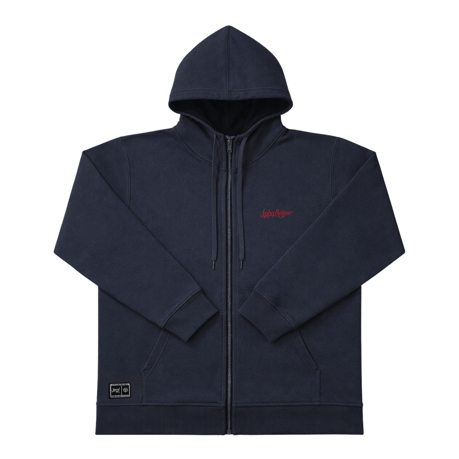 MOLETOM CANGURU ZÍPER GOLA ALTA BORDADO JOHN ROGER - MARINHO