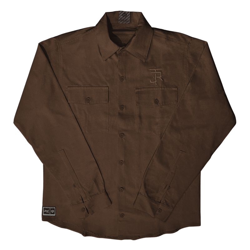 CAMISA MANGA LONGA SARJA OVERSIZED JOHN ROGER - MARROM