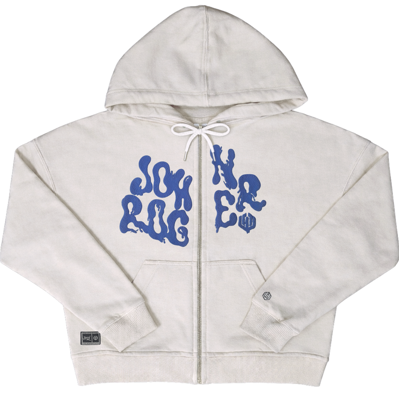 MOLETOM BOXY FEMININO ZÍPER JOHN ROGER - OFF WHITE
