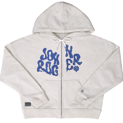 MOLETOM BOXY FEMININO ZÍPER JOHN ROGER - OFF WHITE