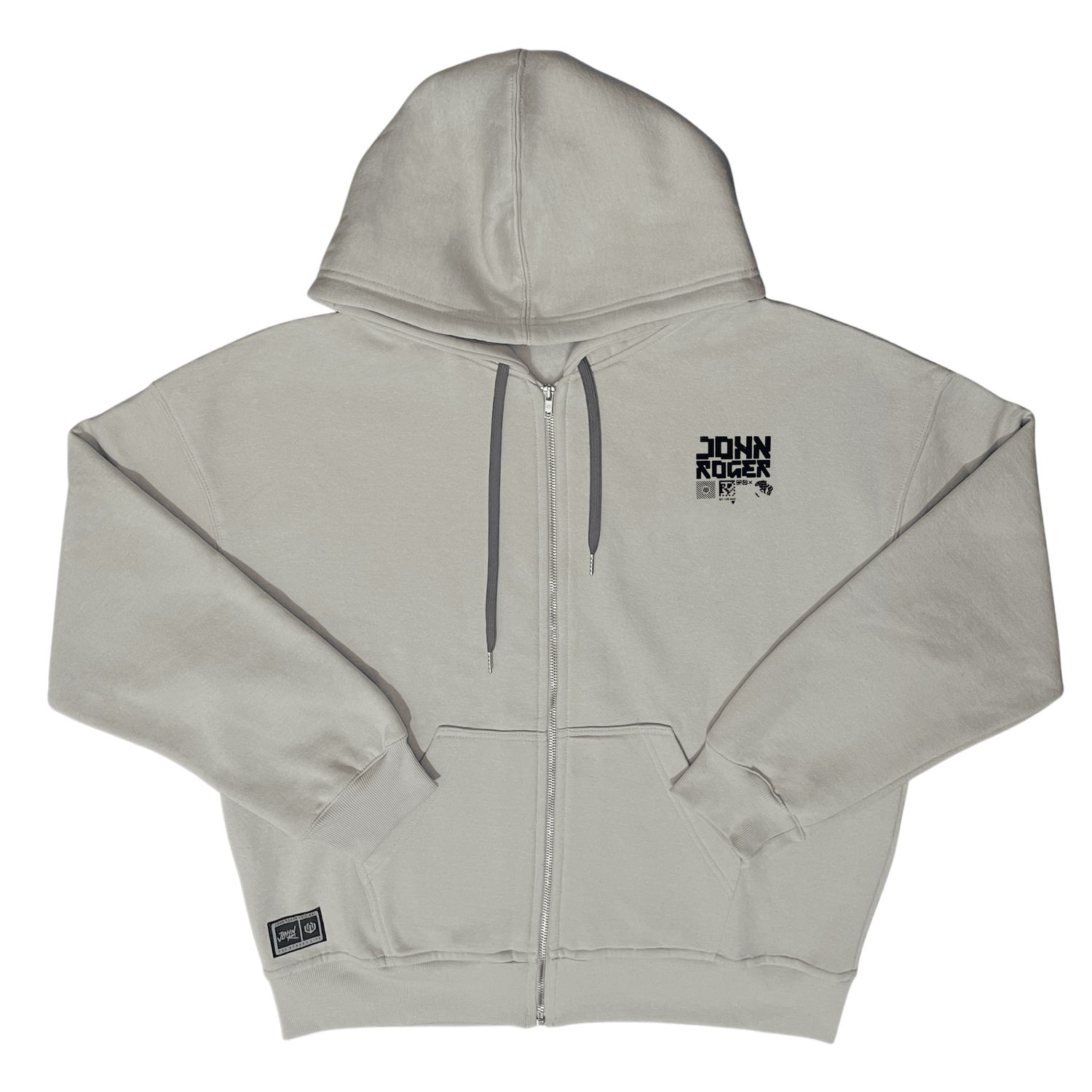 MOLETOM BOXY ZÍPER JOHN ROGER CODE - OFF WHITE