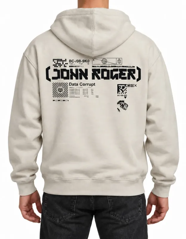 MOLETOM BOXY ZÍPER JOHN ROGER CODE - OFF WHITE
