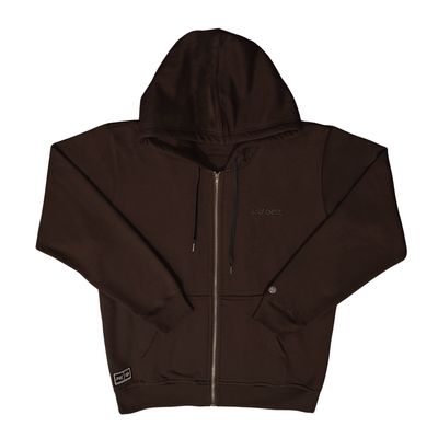 MOLETOM ZÍPER REGULAR BORDADO JOHN ROGER - MARROM