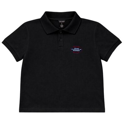 POLO CROPPED PIQUET JOHN ROGER - PRETO