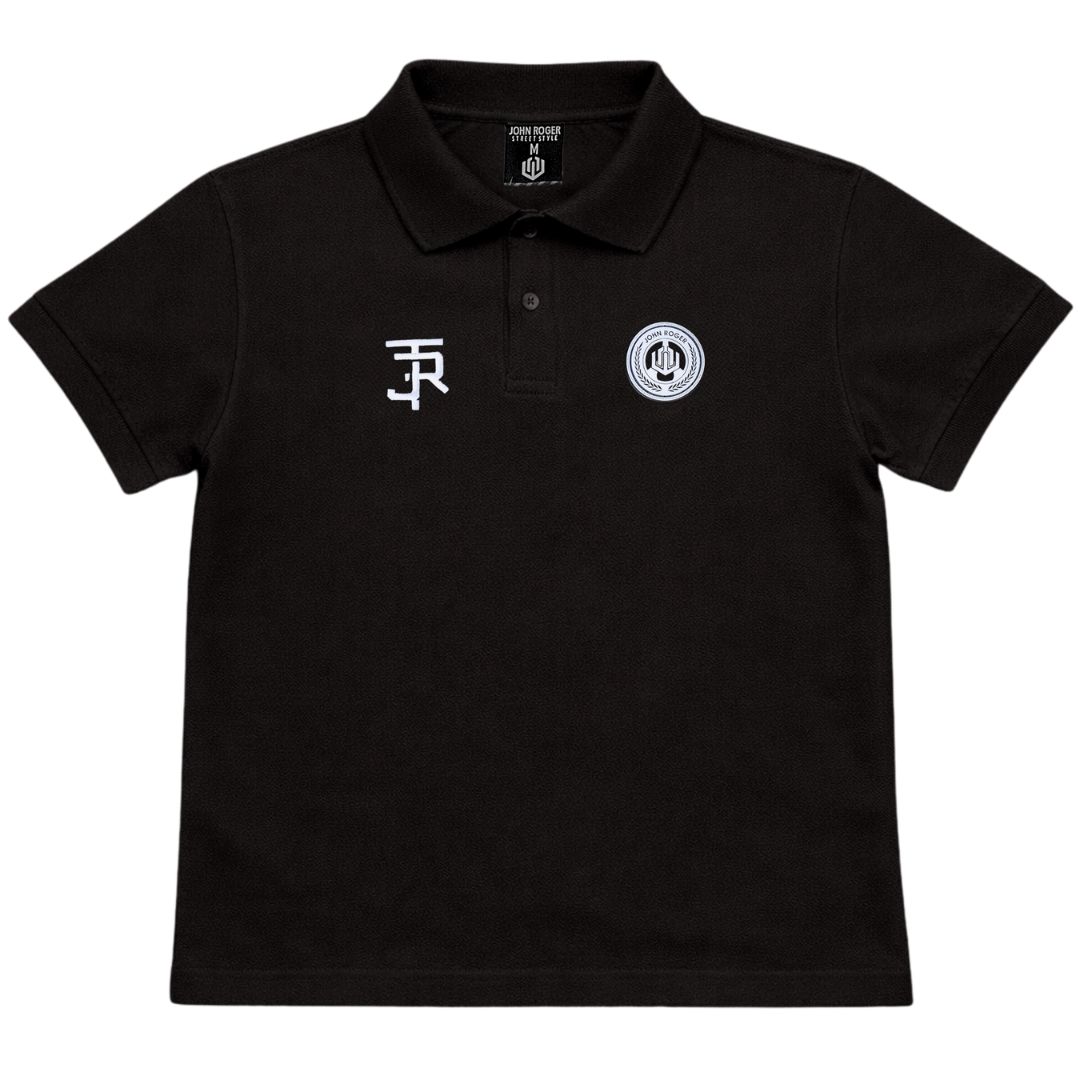 CAMISETA POLO PIQUET JOHN ROGER - PRETO